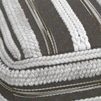 Silva Boho Square Pouf in Handloom Woven Pattern