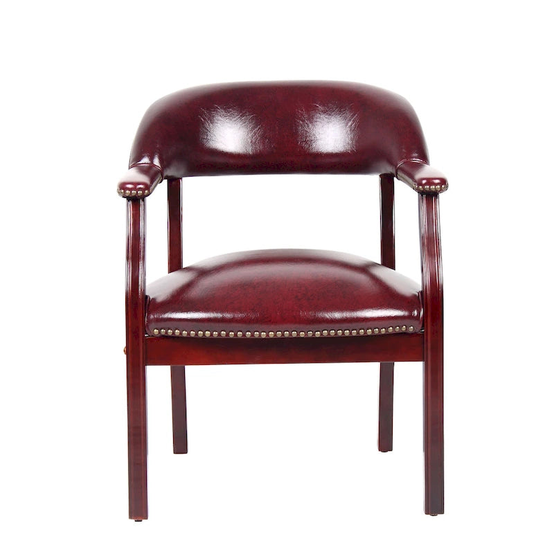 Chaise de réception Boss en acajou traditionnel