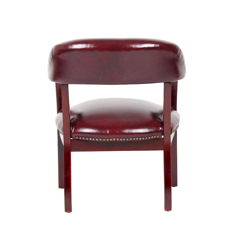Chaise de réception Boss en acajou traditionnel