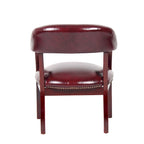 Chaise de réception Boss en acajou traditionnel