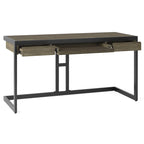 Bureau d'ordinateur industriel en bois d'acacia massif Cecilia