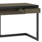 Bureau d'ordinateur industriel en bois d'acacia massif Cecilia