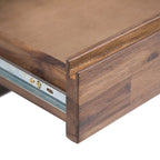 Bureau d'ordinateur industriel en bois d'acacia massif Cecilia