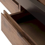 Bureau d'ordinateur industriel en bois d'acacia massif Cecilia