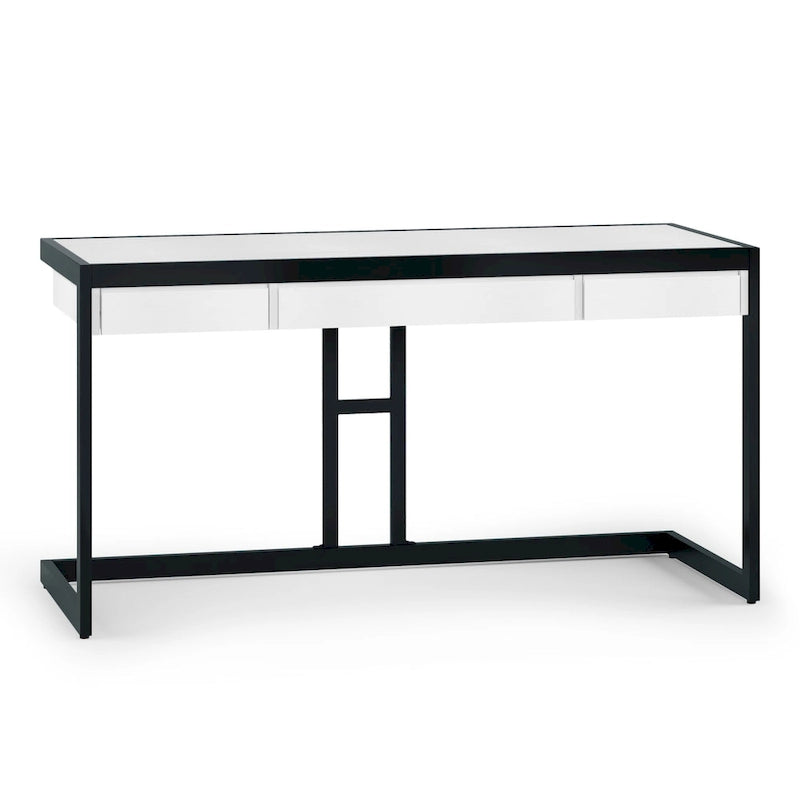 Bureau d'ordinateur industriel en bois d'acacia massif Cecilia