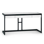 Bureau d'ordinateur industriel en bois d'acacia massif Cecilia