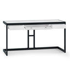 Bureau d'ordinateur industriel en bois d'acacia massif Cecilia