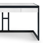 Bureau d'ordinateur industriel en bois d'acacia massif Cecilia