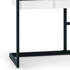 Bureau d'ordinateur industriel en bois d'acacia massif Cecilia