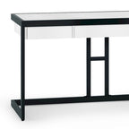 Bureau d'ordinateur industriel en bois d'acacia massif Cecilia