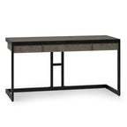 Bureau d'ordinateur industriel en bois d'acacia massif Cecilia