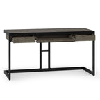 Bureau d'ordinateur industriel en bois d'acacia massif Cecilia