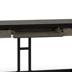 Bureau d'ordinateur industriel en bois d'acacia massif Cecilia