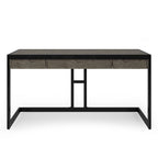 Bureau d'ordinateur industriel en bois d'acacia massif Cecilia