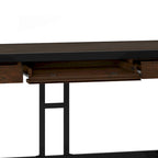 Bureau d'ordinateur industriel en bois d'acacia massif Cecilia