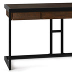 Bureau d'ordinateur industriel en bois d'acacia massif Cecilia