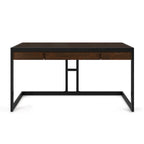 Bureau d'ordinateur industriel en bois d'acacia massif Cecilia