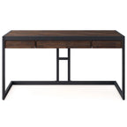 Bureau d'ordinateur industriel en bois d'acacia massif Cecilia