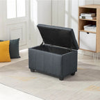 Banc de rangement Porthos Home Vivi en tissu à couvercle basculant