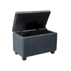 Banc de rangement Porthos Home Vivi en tissu à couvercle basculant
