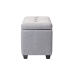 Banc de rangement Porthos Home Vivi en tissu à couvercle basculant