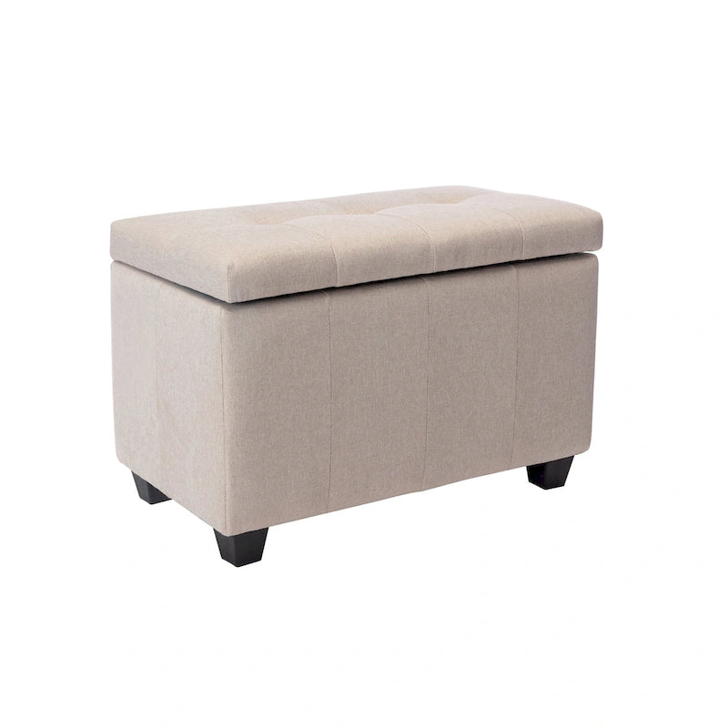 Banc de rangement Porthos Home Vivi en tissu à couvercle basculant