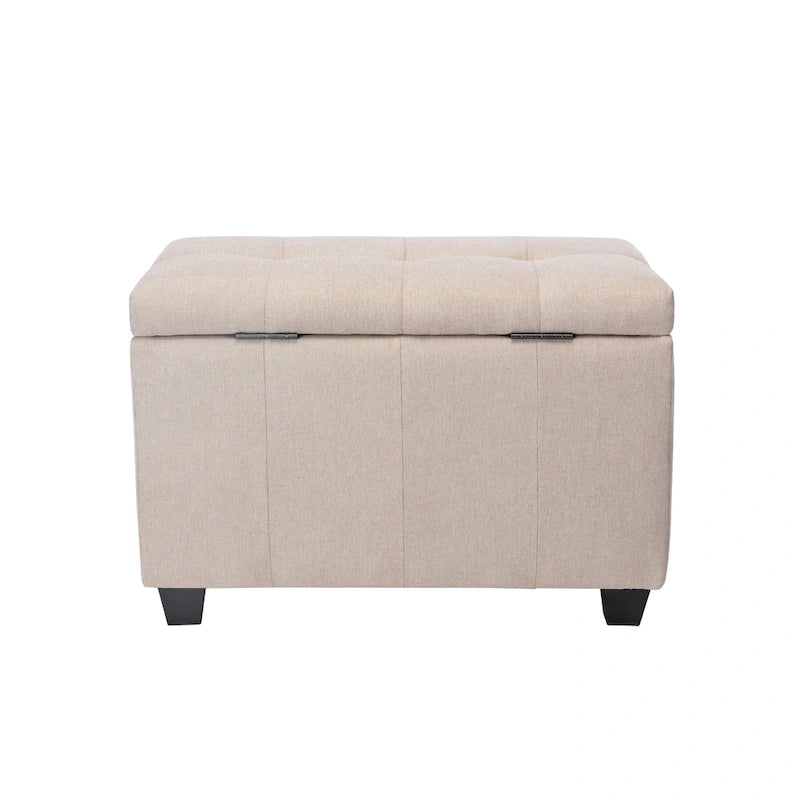 Banc de rangement Porthos Home Vivi en tissu à couvercle basculant