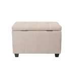 Banc de rangement Porthos Home Vivi en tissu à couvercle basculant