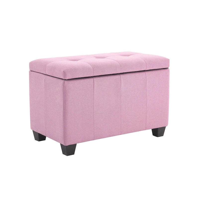Banc de rangement Porthos Home Vivi en tissu à couvercle basculant