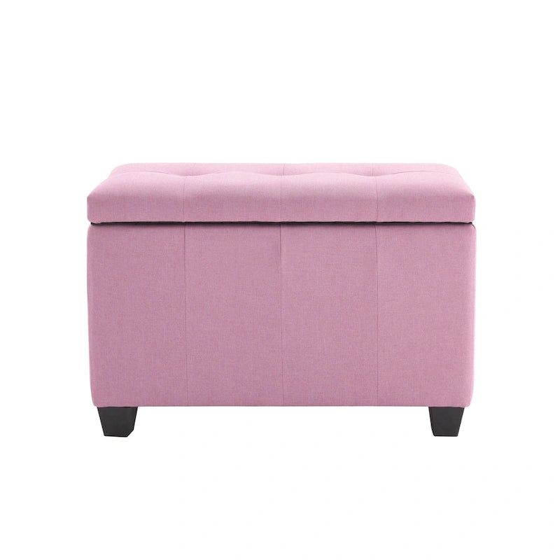Banc de rangement Porthos Home Vivi en tissu à couvercle basculant