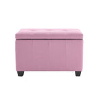 Banc de rangement Porthos Home Vivi en tissu à couvercle basculant