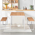 Ensemble de table de cuisine 3 pièces avec deux bancs, ensemble de salle à manger 4 places