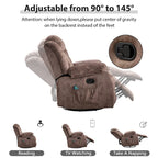 360 Rotatable Swing Manual Massage Rocker Recliner With Heat And Vibration