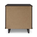 Manhattan Comfort Granville Lot de 2 tables de chevet en bois massif du milieu du siècle à 2 tiroirs
