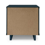 Manhattan Comfort Granville Lot de 2 tables de chevet en bois massif du milieu du siècle à 2 tiroirs