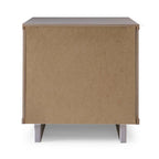 Manhattan Comfort Granville Lot de 2 tables de chevet en bois massif du milieu du siècle à 2 tiroirs
