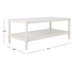 Table basse Eudora blanche - 47,2 x 23,6 x 18,9 - 47Lx24Px19H