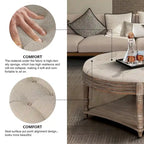 Large Round Ottoman Coffee Table