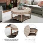 Large Round Ottoman Coffee Table