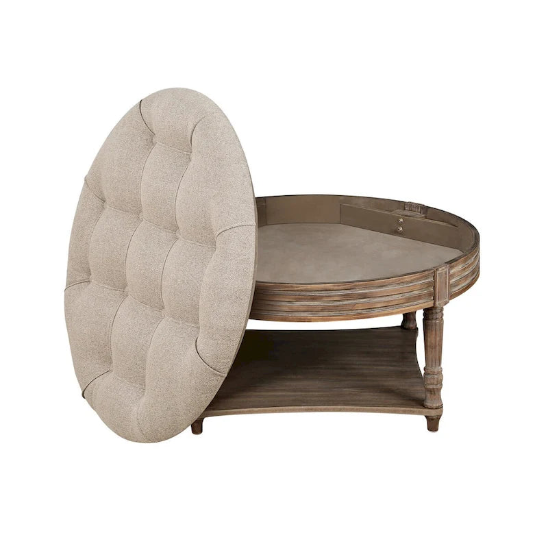 Large Round Ottoman Coffee Table
