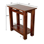 Table inclinable architecturale en bois d'acacia avec étagère