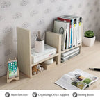 Étagère de Rangement de Bureau en Bois avec Rangement