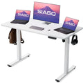 SIAGO Bureau informatique 48 x 24 pouces, réglable en hauteur, électrique, assis-debout