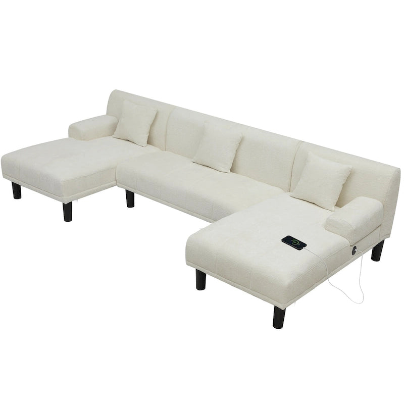 Canapés modulaires en U en chenille, canapé modulaire moderne - 45.6L x 106.3P x 26.7H